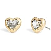 COACH Stone Heart Stud Earrings