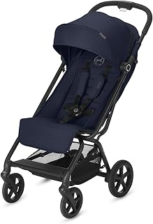 CYBEX Gold Buggy Eezy S+, Einhand-Faltmechanismus, Leichtgewicht, Ab Geburt bis 17 kg (ca. 4 Jahre), Denim Blue
