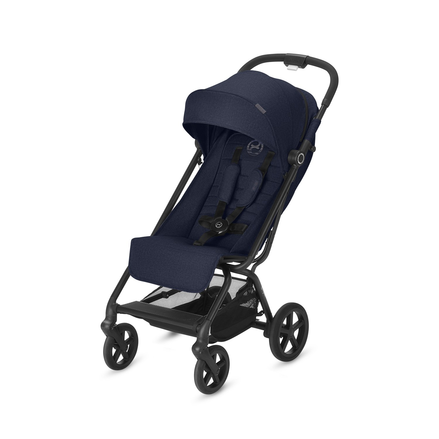 CYBEX Gold Buggy Eezy S+, Einhand-Faltmechanismus, Leichtgewicht, Ab Geburt bis 17 kg (ca. 4 Jahre), Denim Blue