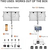 DOKIO 200W Foldable Portable Solar Panel with 20A Controller Kit view 2