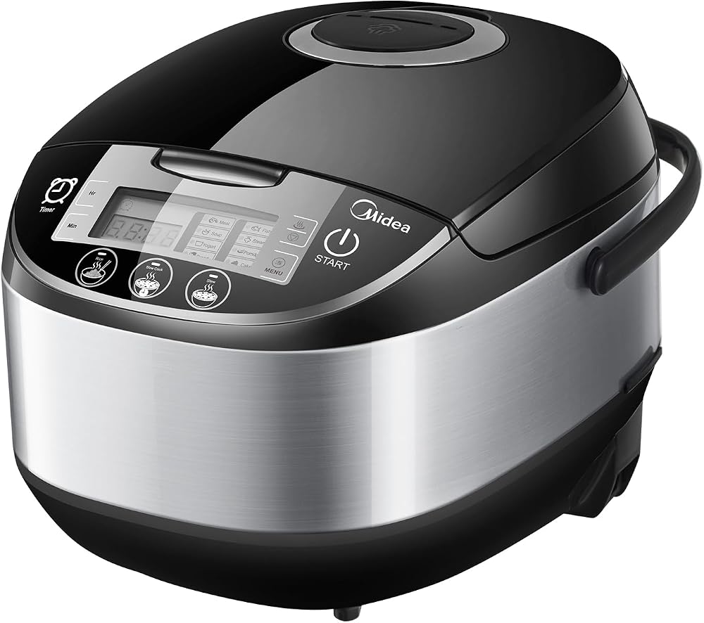 Midea 10 Cup Rice Cooker With Steamer 5 L 11 Multicook Fuzzy Logic LED Display