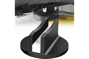 ADTOPI Magnetic Jack Pad Adapter 0.47’’ Aluminum Slotted Jack Pad Universal Puck Pinch Weld Frame Rail Adapter for Most Off-Road Cars- Black, 1 PC