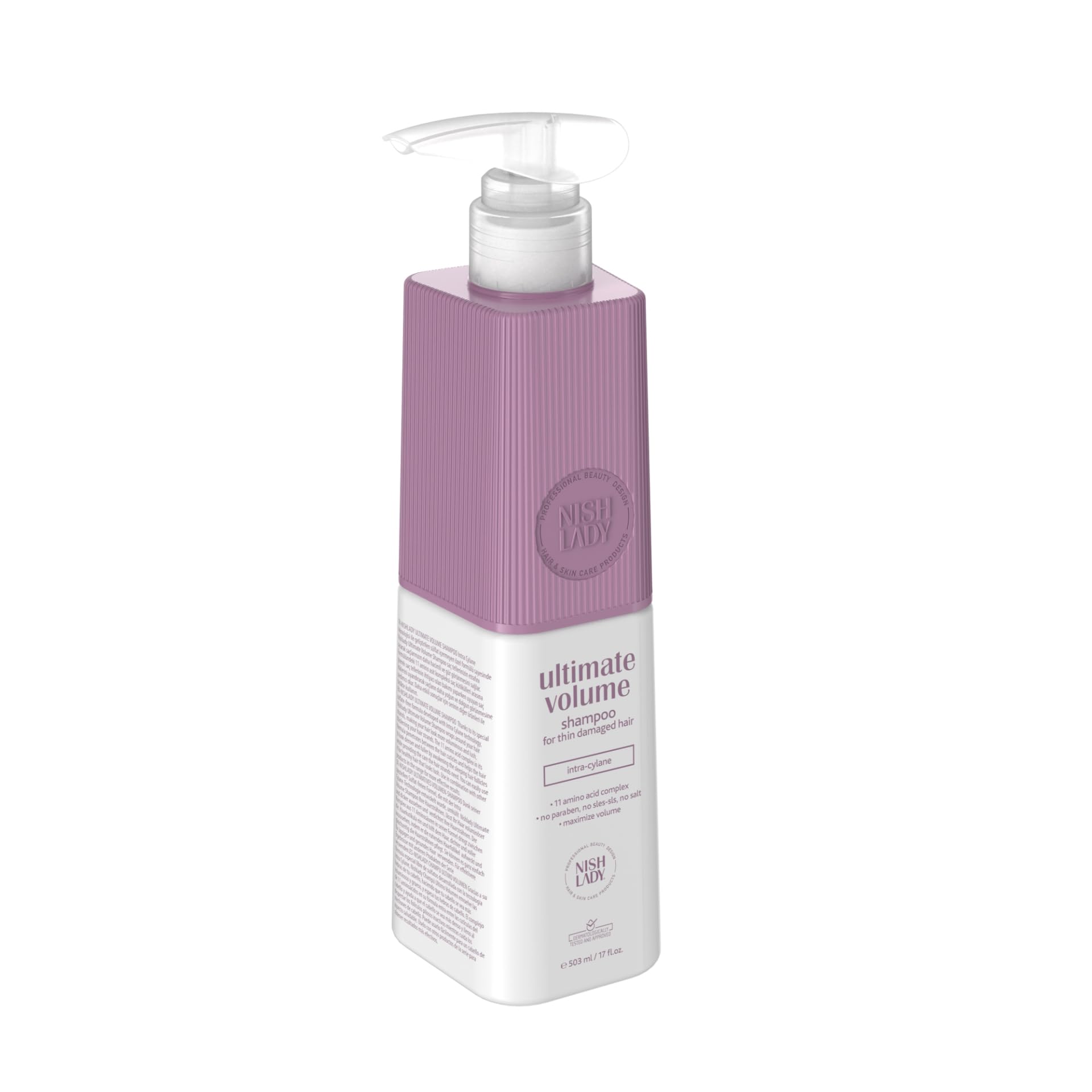 Nishlady Ultimate Volume Hair Care Shampoo 503 ml – Volumizing Shampoo for Fine & Flat Hair – Boosts Body, Hydrates & Enhances Manageability
