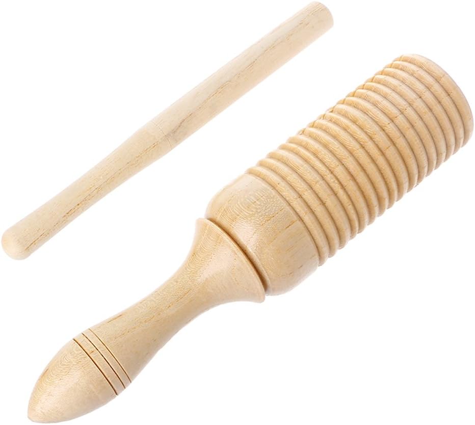 ULKEME Wooden Crow Sounder Ailanthus Percussion Toy Musical Instrument For Kid Children