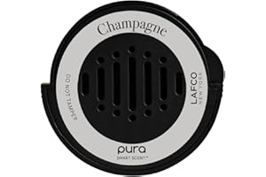 LAFCO New York Pura Car Smart Diffuser Refill, Champagne - 30-Day Scent - Free of Parabens & Phthalates - Cruelty Free