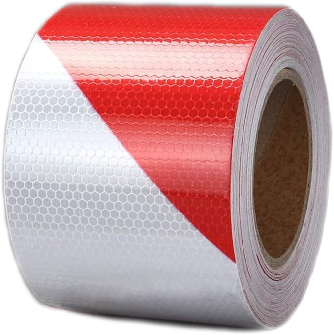Ruban Réfléchissant Autocollant Rouge Et Blanc – 5 Cm X 3 M, Adhésif Fort, Pour Signalisation, Chantier, Véhicule