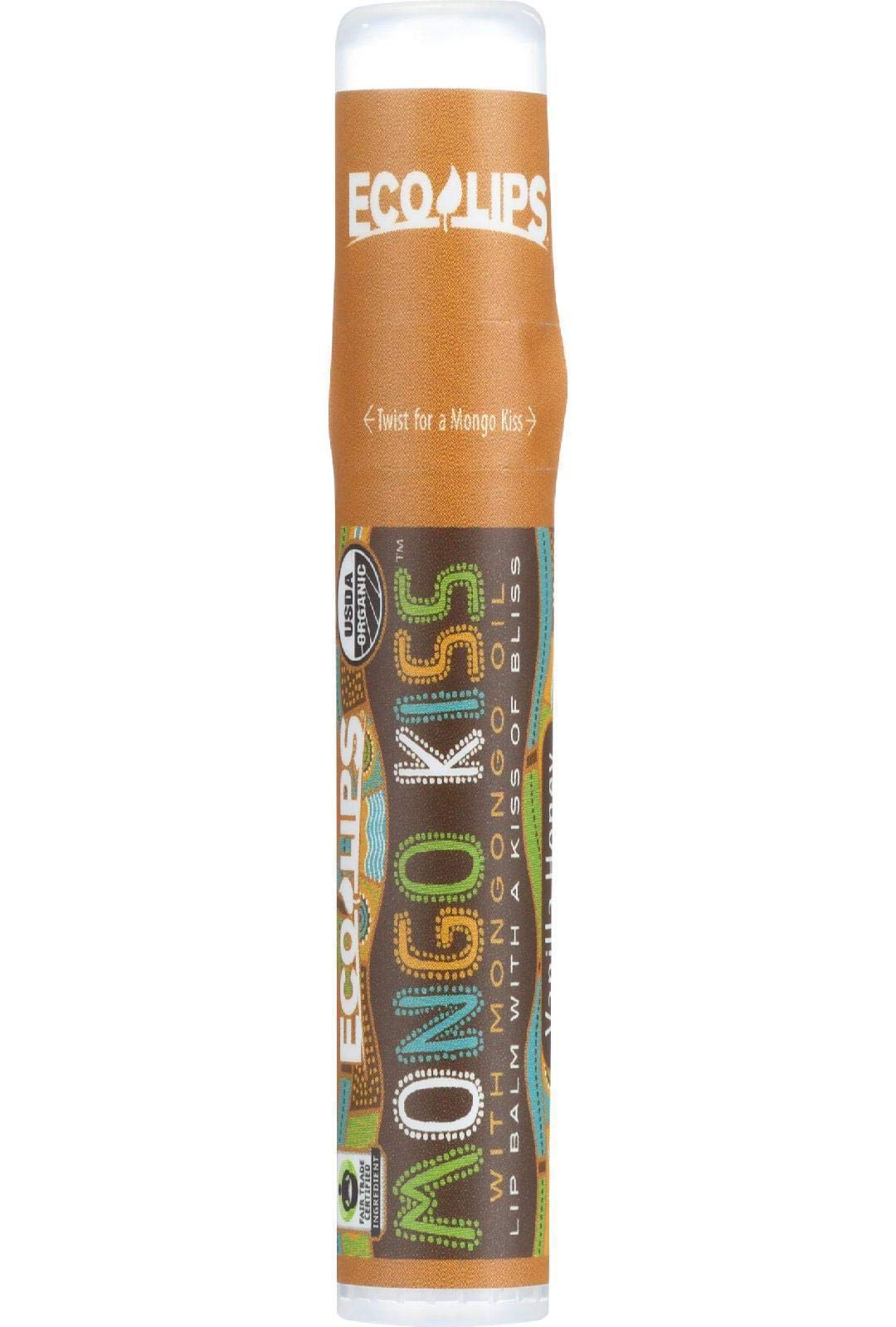 Eco Lips Organic Mongo Kiss Vanilla Honey Lip Balm, 0.25 OZ