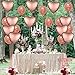 KatchOn Big Rose Gold Heart Balloons - 18 Inch, Pack of 20 | Rose Gold & Blush Pink Heart Shaped Balloons | Valentines & Galentines Day Decorations