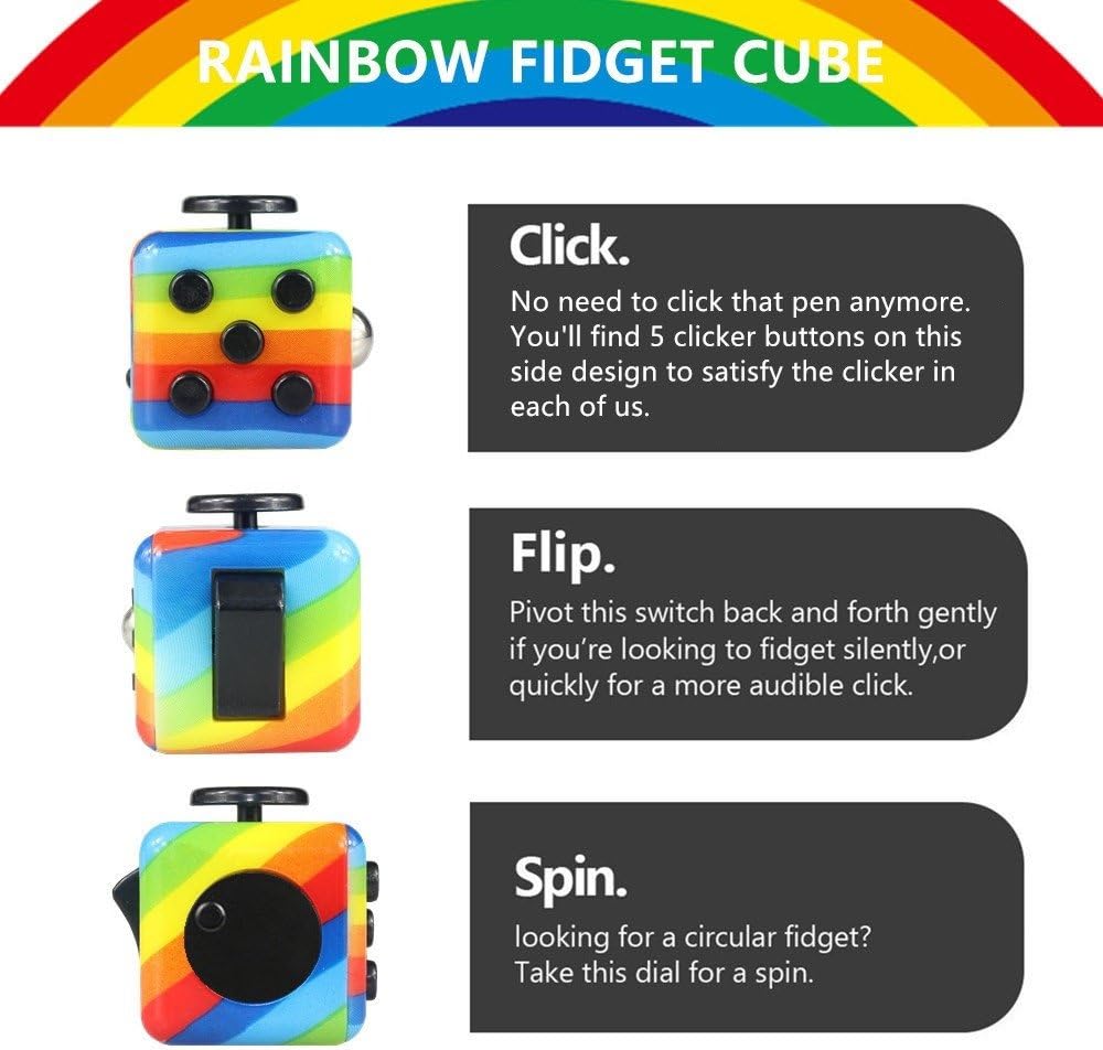 rainbow fidget cube