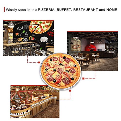 9" Pizza Screen Aluminum Pizza Pan Round Chef's Baking Screen Seamless-Rim Commercial Grade,Microwave Crispers 1 Piece Pack - Thumbnail 5