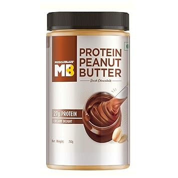 MuscleBlaze High Protein Peanut Butter (Dark Chocolate, 750g)