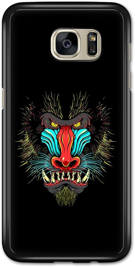 Scary Baboon Mandrill Monkey Face Bearing Teeth In The Dark Case For Samsung Galaxy S7 Edge Amazon Ca Cell Phones Accessories