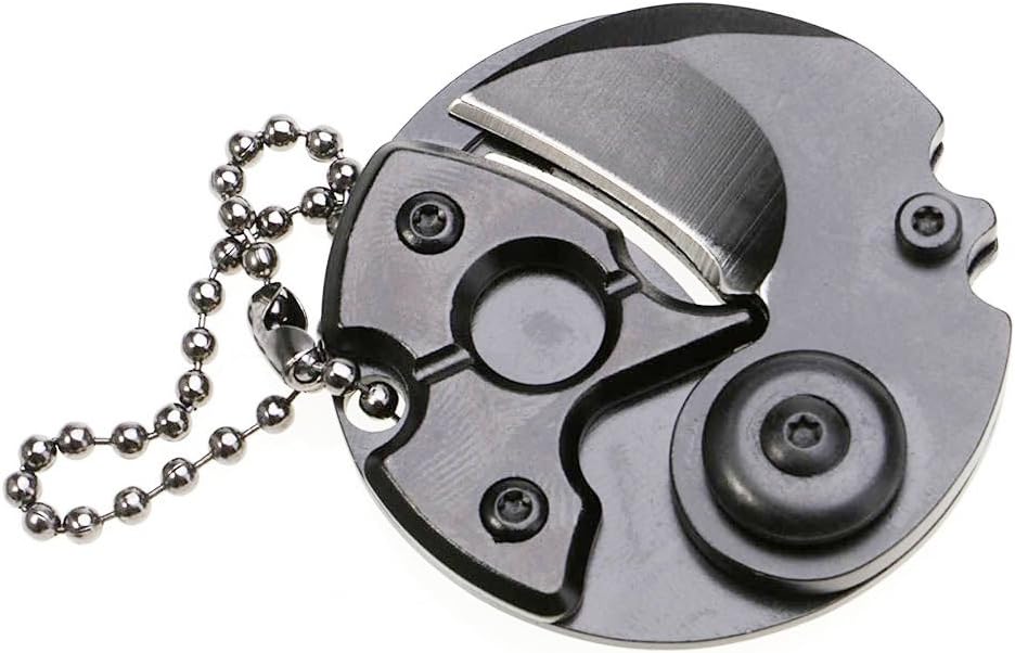 TANKING Coin Shape Folding Pocket Keychain Knife