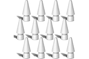 WALANT Replacement Tips for Apple Pencil 1st/2nd Gen & Pro/USB-C | Original Feeling & High Sensitivity | Durable Nibs for Writing/Drawing | Compatible with Paper-Like Screen Protector (12 Pack White)