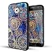 Samsung Galaxy S6 case,Lizimandu Soft TPU Textured Pattern Case for Samsung Galaxy S6(Blue Flower)