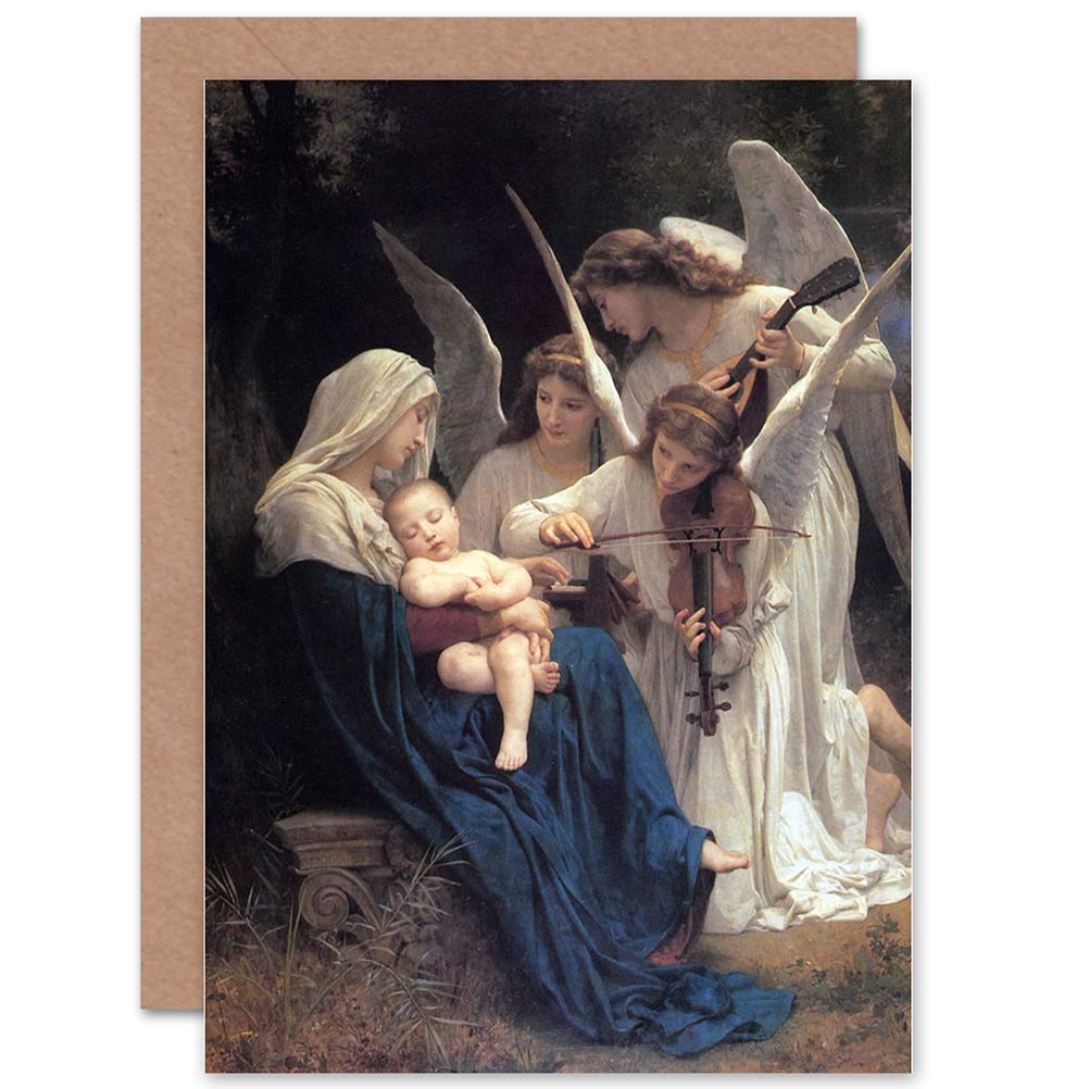 Wee Blue Coo WILLIAM ADOLPHE BOUGUEREAU SONG OF ANGELS OLD MASTER GREETINGS CARD