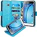 J3 Case, Express Prime Case, Amp Prime Case, LK Luxury PU Leather Wallet Case Flip Cover with Card Slots & Stand For Samsung Galaxy J3 / Express Prime / Amp Prime, SKY BLUE