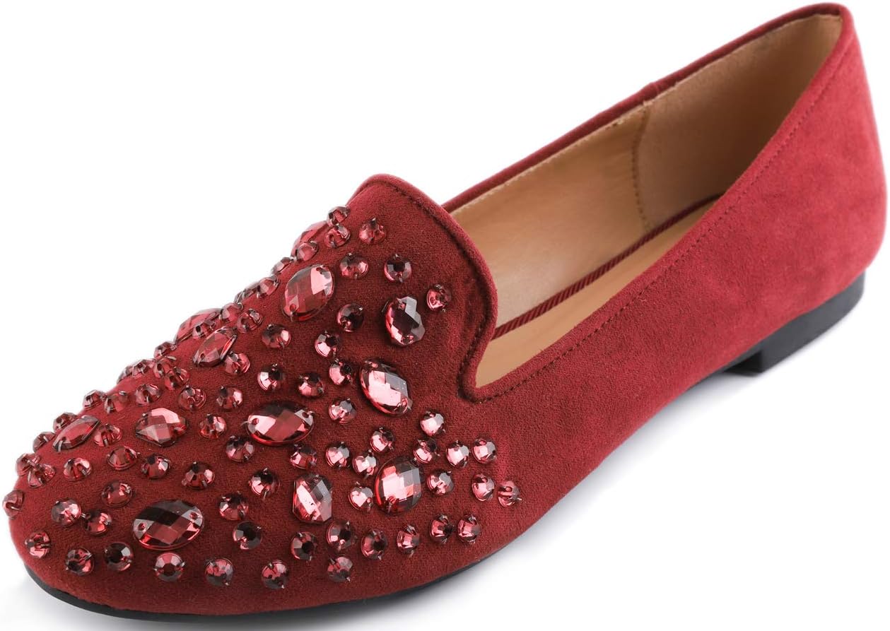 Feversole Women's Fashion Trim Deco Loafer Slippers