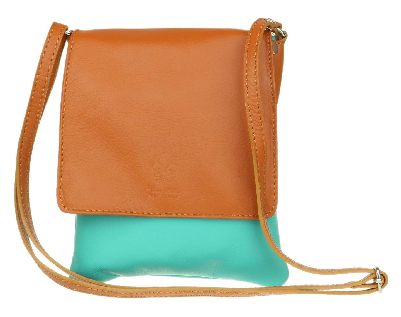 Girly Handbags Womens Crossbody Bag Small Shoulder Handbag with Adjustable Strap, Lightweight Everyday Travel Purse, Multi Pocket Ladies Bag (Teal Tan)