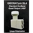 GEOSATpro SL4 DRO Quad Output Ku LNB LNBF Standard Linear 10750 L.O. for FTA