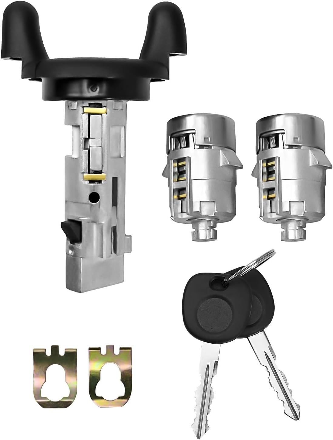 Photo 1 of *ONLY 1* Car Ignition New Switch Lock Cylinder with Keys with Pair Front Door Lock Cylinder Fit for Chevy Express 1998-2005 S10 for Tahoe for Suburban for Sierra for Yukon OE 704600 + 702912 X2 + 598007 X2