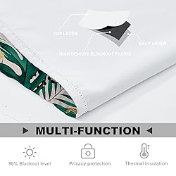 Batmerry Green Tropical Palm Leaf Valance