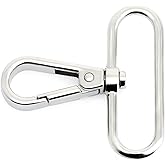 CRAFTMEMORE Snap Hook Swivel Push Gate Lobster Clasps Fashion Clips Purse Making FS10 Pack of 10 (Silver, 2 Inches)