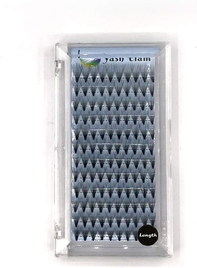 12Rows,Thickness 0.07mm,20D Black Soft Nature Long Premade Fans Eye Lashes Extensions Individual False Eyelashes Makeup Cluster Eyelashes (13mm)