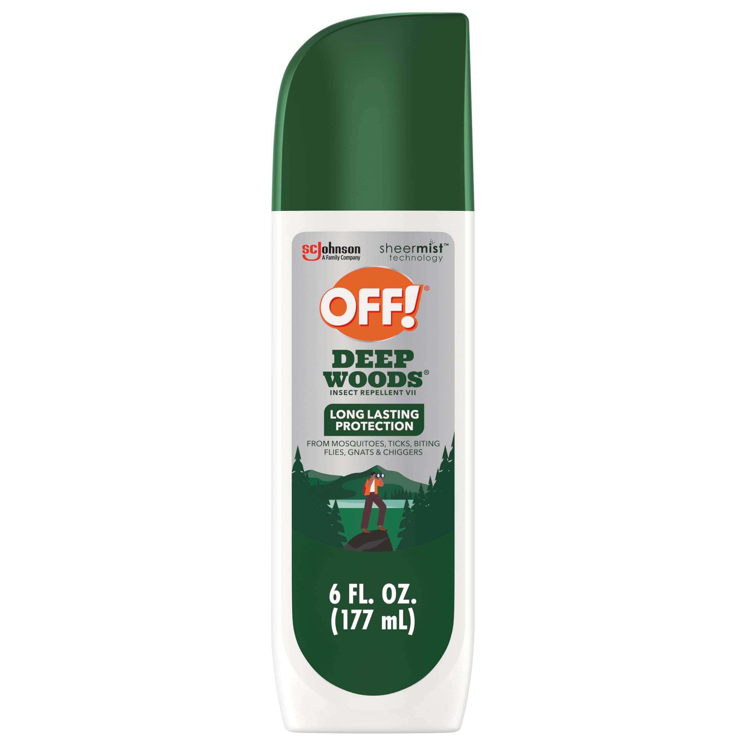 OFF! Deep Woods Insect Repellent VII Spritz, Bug Spray with Long Lasting Protection from Mosquitoes and Ticks, 6 oz