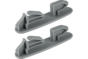 YEGRUEB 8565925 Dishwasher Upper Rack Slide Rail Stop Clip Replacement, Fit for Whirlpool Kenmore KitchenAid Dishwashers Top Rack Parts (Pack of 2)