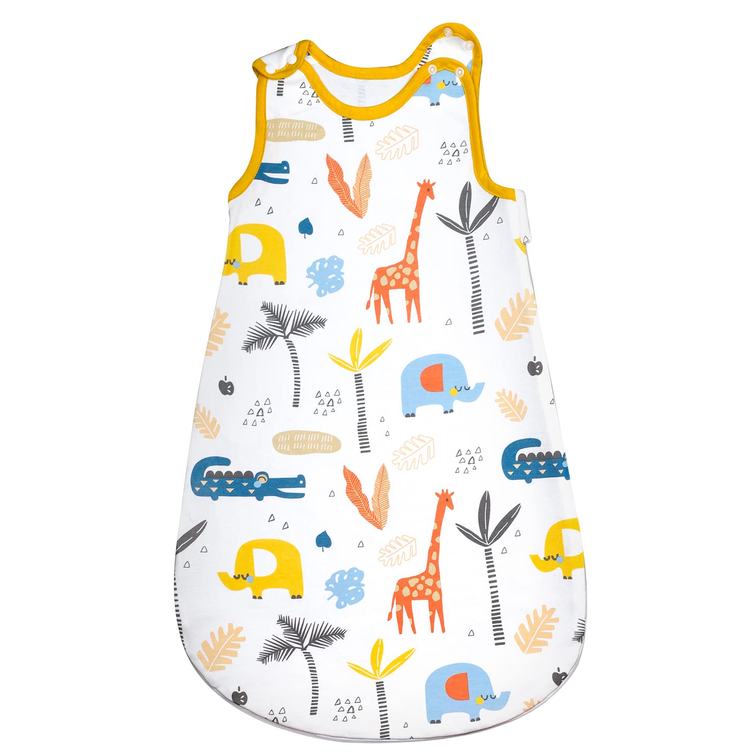 FLYISH DIRECT 0.5 Tog Cotton Sleeping Bag for Baby Summer - Newborn Swaddle, 6 Months, 66cm, Giraffe — image 1