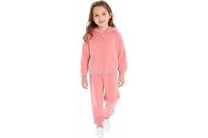 HSTiSan Toddler Boy Girls Clothes Set Tracksuit Hoodie Fleece Jogger Outfits Kids 2 Pieces Sweatsuit Sweatpants 6M-11Years
