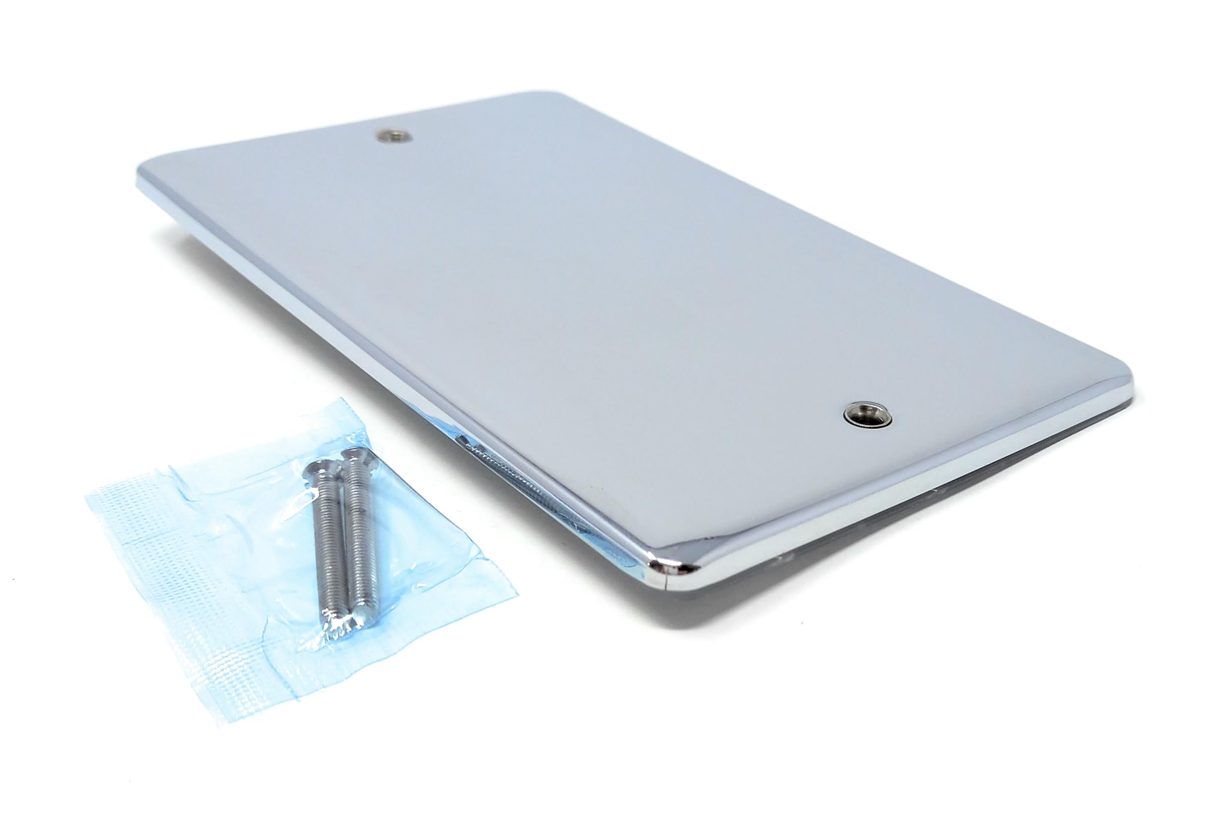 1pcs. Double Two Gang Blanking Plate, Wall Faceplate, Cover for Electrical Sockets, Screws Included Chrome