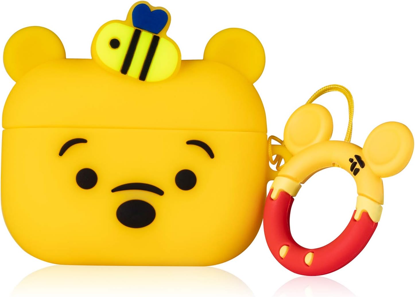 Leosimp for Airpods Pro/for Airpods 3 Case,Cute 3D Funny Cartoon Character Soft Silicone Air pods Cover Design Skin,Carabiner Fun Girls Kids Teens Boys Cases for Airpod (Honey Winnie)