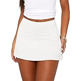 Lomon Y2k Mini Skirts for Women with Shorts Underneath Bodycon Skorts Sexy Club Date Night Outfits Trendy 2026 Streetwear
