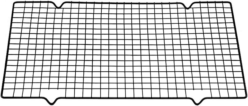 Home Kitchen Baking Accessories Easy Clean Nonstick Cooling Rack Mesh Grid Baking Cookie Biscuit Cake Drying Stand - Black L