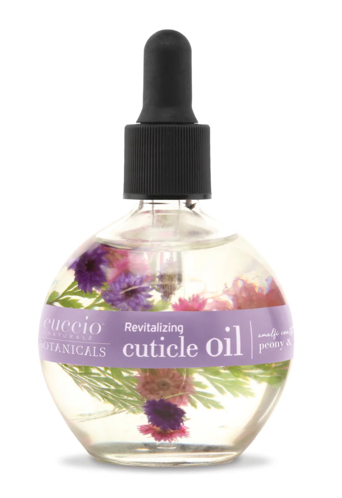 Cuccio Revitalizing Cuticle Oil 63ml, Nourishing Nail & Cuticle Treatment for Softer Hands, Hydrating & Repairing Cuticle Care with Violet & Peony