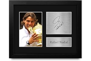 HWC Trading Rafael Nadal US Open Wimbledon Framed Gifts Printed Signed Autograph Picture for Tennis Memorabilia Fans - US Let