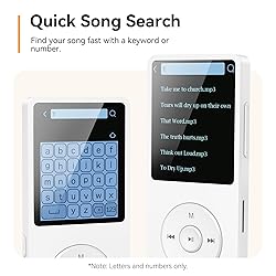 AGPTEK A02 MP3 Player with Bluetooth 5.3, 1.8 inch