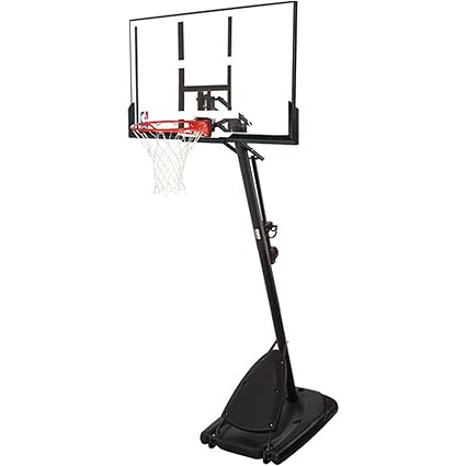 Spalding pro slam portable nba 54 angled pole backboard basketball system black Clearance