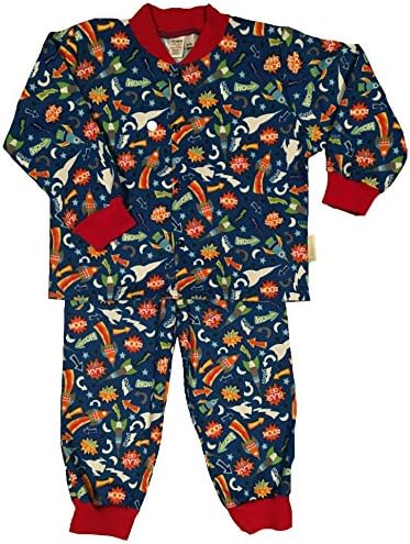 Snoozers 100% Cotton Flannel Blast off Glow in The Dark Pajamas (5/6yrs)