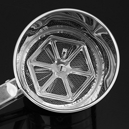 VKTECH Stainless Steel Flour Sifter Mesh Sieve Cup Baking Icing Sugar Sifter Bake Tool (Large)