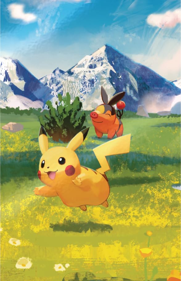 Pokémon-Sammelkartenspiel: Mini-Tin-Box Mega-Entwicklung – Erhabene Helden: Pikachu und Floink (1 Stickerbogen, 1 Pokémon-Bildkarte und 2 Boosterpacks) 5