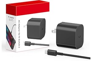 Charger for Nintendo Switch 2-20V 3A 60W AC Adapter Fast Charging with 5FT USB C Cable - Compatible with Switch/OLED/Lite/Steam Deck, Support 4K TV Mode, Foldable Plug