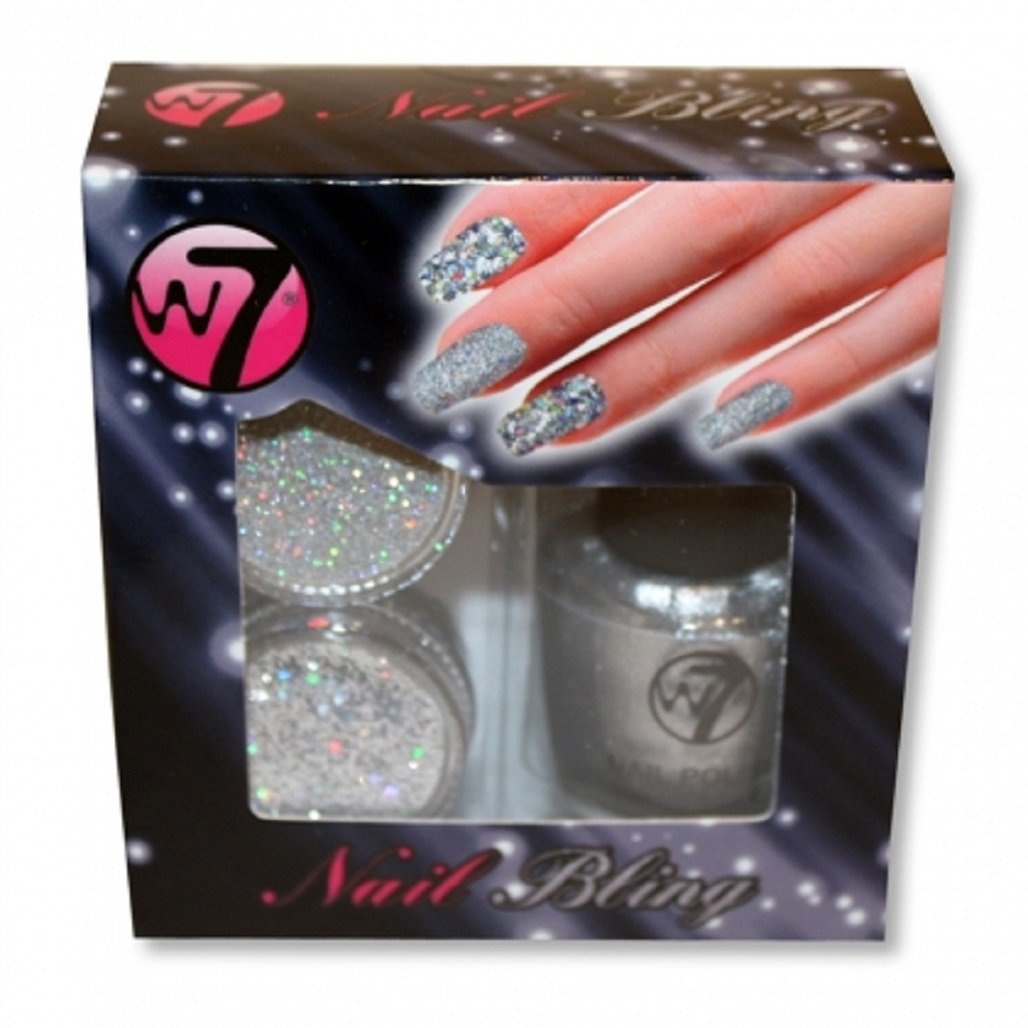 W7 Nail Bling Nail Art Glitter Set, Silver Dollar Amazon.co.uk Beauty