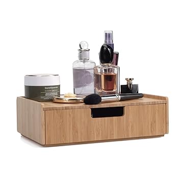 Amazon Com Mobilevision Bamboo Makeup Drawer Organizer Cosmetics