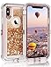 Coolden Case for iPhone X Case Protective Glitter Case for Women Girls Cute Bling Sparkle Quicksand Heavy Duty Hard Shockproof TPU Cover for iPhone X/10 5.8 Inches, Rose Gold