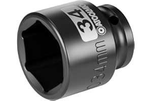 ATOOLMIC 1/2"Square Drive x 34 mm Shallow Impact Socket,Metric Socket,6 Point CR-MO for Easy Removal of Axle Nut (34mm)
