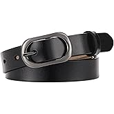 LEEXTON Women's Belt for Fashion Jeans Dress Casual Leather Ladies Waist Belts with Gold Buckle