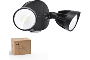 PHILIPS 44W 3500LM ‌LED Security Flood Light‌ ‌Outdoor‌，Switch Controlled Aluminum ‌Security Light‌, 2 Adjustable Heads，5000K Daylight，Wet Location for Patio, Garden, Yard Lights